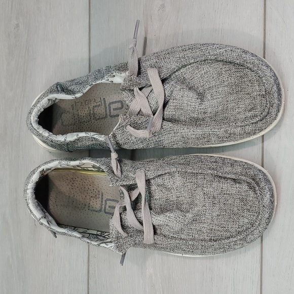 Hey Dude Womens Wendy L Linen Iron Loafer Slip on shoes sz 6 - Picture 5 of 12